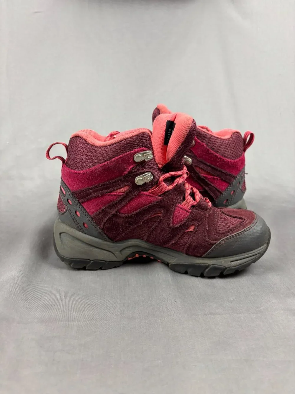 L.L. Bean Kids Trail Model Hiker Lace Up Boots Youth Kids Size 4.0 Black Cherry